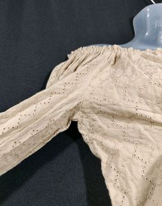 Bardot Beige Schiffli Top 🪶