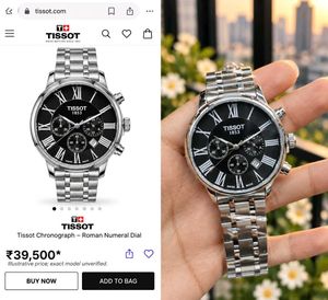 Tissot Chronograph Watch - Navy Dial PREMIUM FOR M