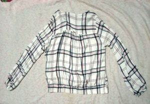 Chic Plaid V-Neck Button-Up Top