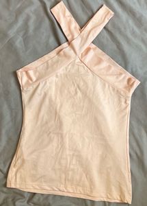 cross-neckline tube top.