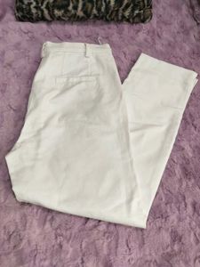 Classic White Straight Leg Pants
