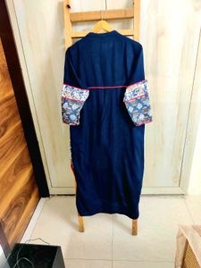 Blue Floral Print Kurta size-42-44