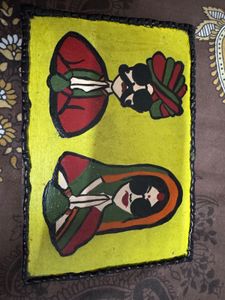 Embellished Mirror work canvas 3 paintings