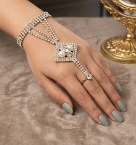 Sparkling Rhinestone Hand Bracelet
