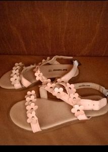 Pink flower foot wear