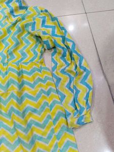 Vibrant Chevron Print Kurti