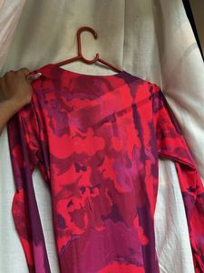 Stunning Red Floral Cutout Maxi Dress
