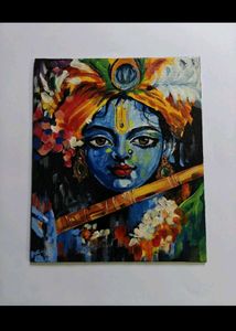 krishna acrylic painting on canvas