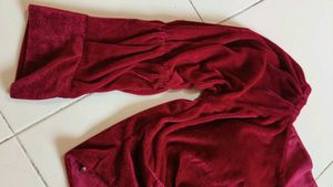 Velvet Twist-Front Padded Crop Top