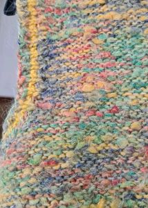 Handknitted woollen front open sleeveless Jacket
