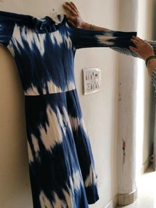 Tie-Dye Print Midi Dress