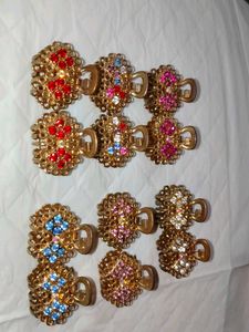 Sparkly Hair Clips - Set of 8