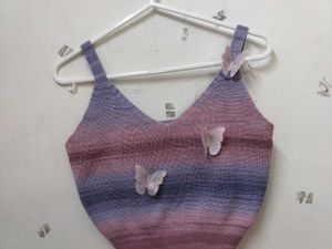 Cute Butterfly Ombre Knit Cami
