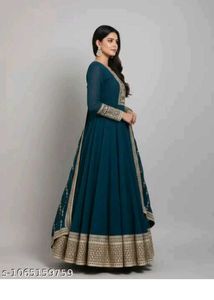 💙 Elegant Blue Anarkali Gown 💙