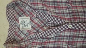 pink lavender checked shirt for ladies