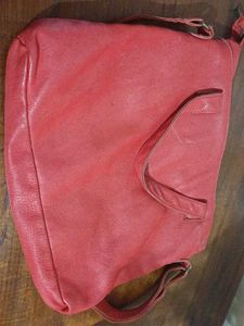 Chic Red Leather Handbag