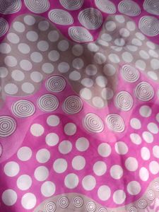 Beautiful Pink Polka Dot Saree