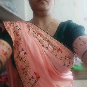 Elegant Embroidered Saree