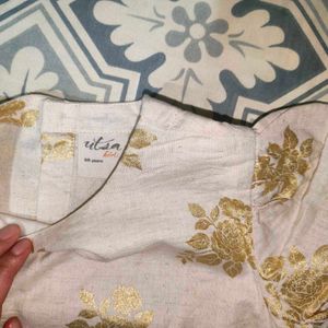Girls' Gold Floral Outfit