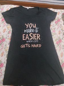 Black Colour Short Nighty