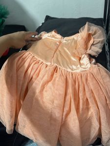 Sparkly Peach Tulle Dress