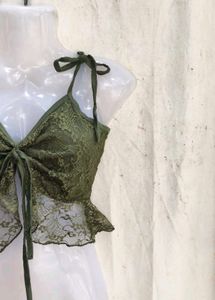 Lace Tie-Up Camisole Top