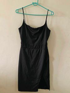 Sleek Black Slip Dress