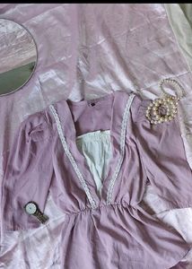 Korean Lavender Cute Top 💞