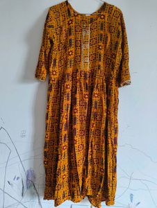 Yellow Ethnic Printed Kurta