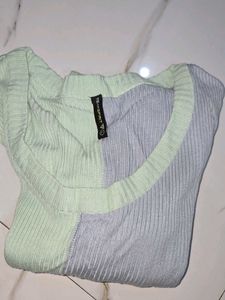 Pastel Color Block Ribbed Top