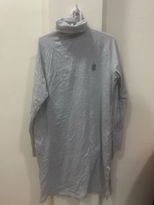 Grey Turtleneck Long Sleeve Shirt