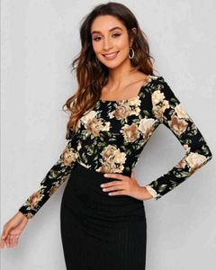 Floral Print Long Sleeve Top