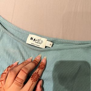 Blue One-Shoulder Top