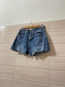 imported Distressed Denim Shorts