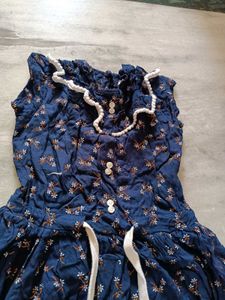 Cute Floral Print Cotton Dresses 3