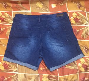 Bare Denim Jeans Short - Dark Blue Denims