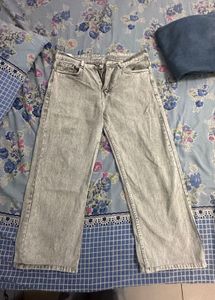 Washed Out Wide Leg Jeans
