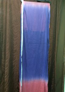 Dupatta dye design colour blue,pink Fabric silk
