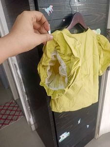 Stylish Yellow Puff Sleeve Top