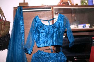 Sparkling Blue Lehenga Choli Set