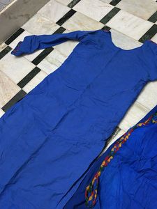 Vibrant Blue Embroidered Kurta Set