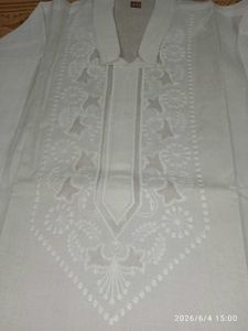 Elegant White Kurta Set with Pants