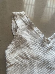Crochet Knit V-Neck Tank Top