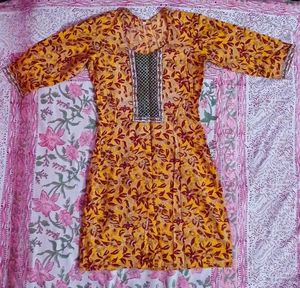 Yellow Floral Kurta