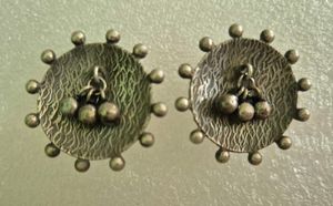 Vintage Oxidized Silver Earrings
