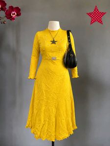 Yellow Pearl Embellished Kurta