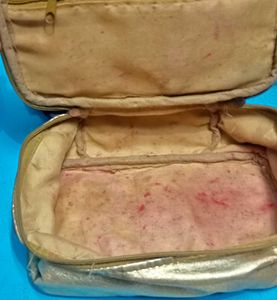 Gold Cosmetic Pouch/Bag