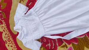 Elegant White Cotton Dress