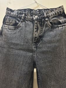 Washed Grey Denim Jeans