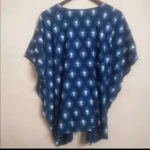 Blue Printed Kaftan top